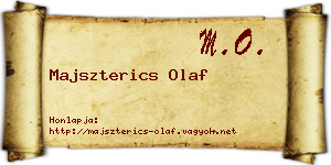 Majszterics Olaf névjegykártya